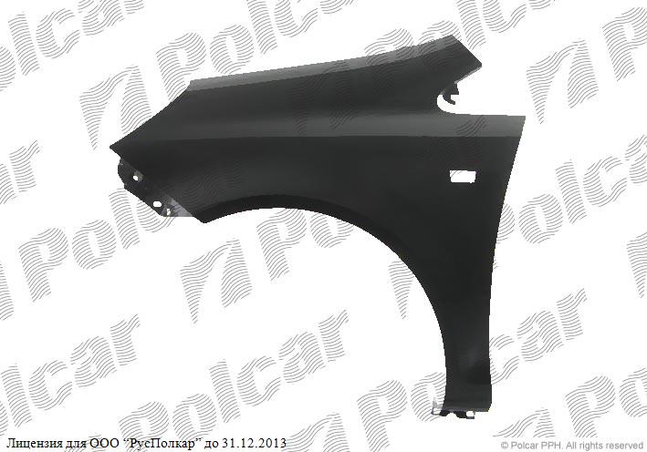 OPEL CORSA D 07.06 - 01.11 :Крыло переднее левое (с отв. под повтор.)- 6102363