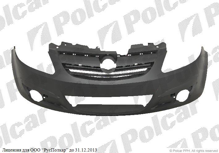 OPEL CORSA D 07.06 - 01.11 :Бампер передний (грунт., с отв. под птф)- 6400629