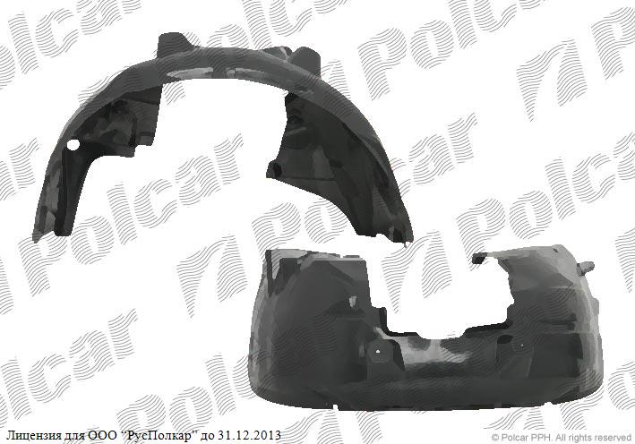 OPEL CORSA D 07.06 - 01.11 :Подкрылок левый ( целиковый, передняя +задняя часть)- 61 01 353