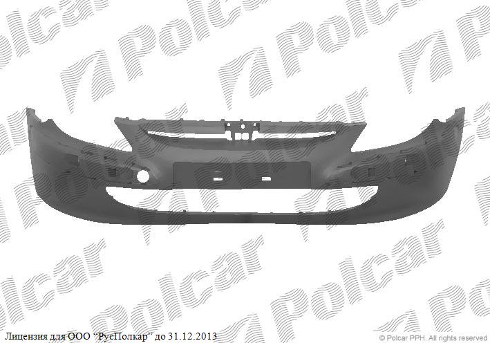 PEUGEOT 307 (3) 03.01 - 09.05 :Бампер передний (грунт.)- 7401S6