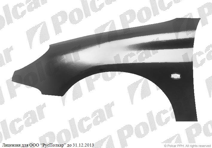 PEUGEOT 206 (2) 01.98 - 04.09 :Крыло переднее правое- 7841L0