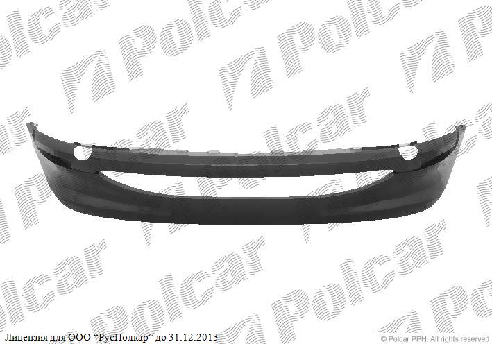 PEUGEOT 206 (2_), 01.98-04.09 бампер передний (под покр., негрунт., без отв.под птф) RETOV- 7401N1