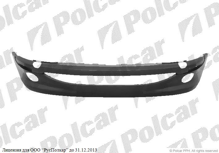 PEUGEOT 206 (2) 01.98 - 04.09 :Бампер передний (под покр., негрунт., с отв.под птф) RETOV- 7401N3