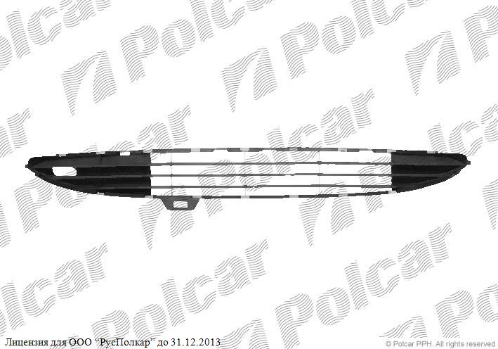 PEUGEOT 206 (2) 01.98 - 04.09 :Решетка в бампере (чёрная), RETOV- 7414V2