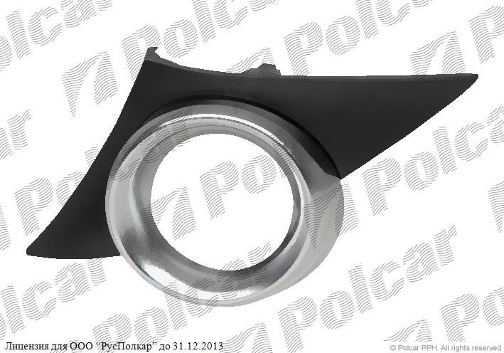 PEUGEOT 207 (W), 05.06- :Рамка фары противотуманной левая (SPORT)- 7452HW