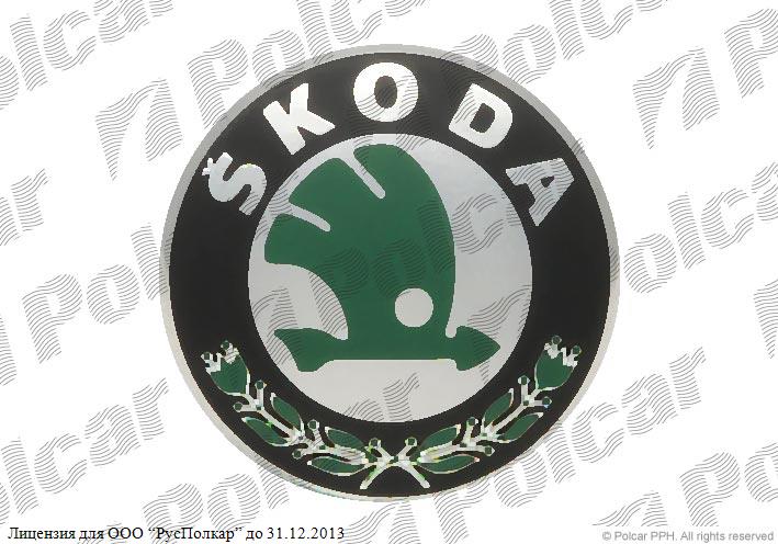 SKODA FABIA II (5J) 03.07 - 04.10 :Знак на решетку (оригинал) VAG- 3U0853621B
