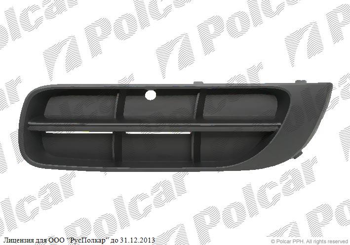 SKODA FABIA II (5J) 03.07 - 04.10 :Решетка в бампере левая (без отв. под птф)- 5J0 807 367 9B9