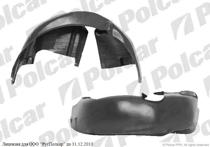 SKODA OCTAVIA (1U2/1U5) LIM 5D + комби 03.97 - 12.00 :Подкрылок правый задний-