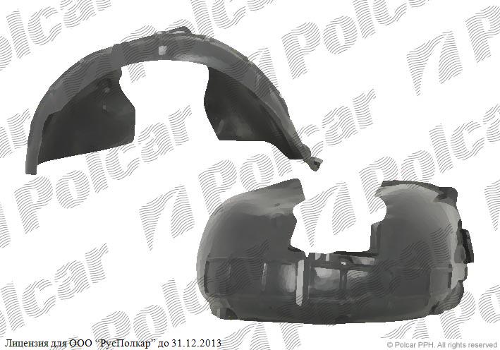 SKODA OCTAVIA II,06.04- :Подкрылок пер. левый (задняя часть)- 1Z0 809 957