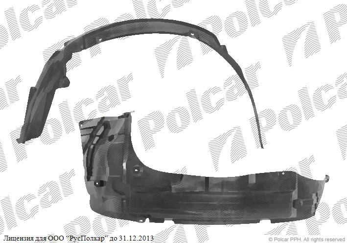 SUZUKI GRAND VITARA (JT), 10.05- :Подкрылок правый- 7248165J00