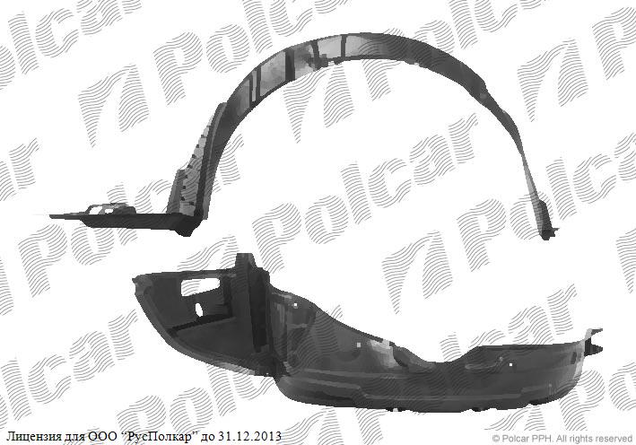 TOYOTA COROLLA (E12) SDN/HB/комби 01.02 - 12.03 :Подкрылок правый HB- 53875-02081