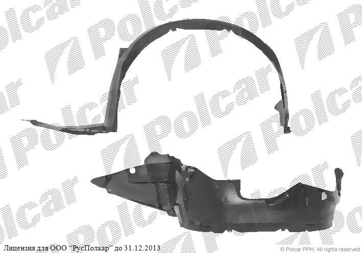 TOYOTA AVENSIS (T27) 10.08- :Подкрылок левый-
