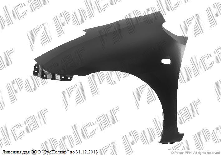 TOYOTA PRIUS (NHW20) 10.03 - 05.09 :Крыло переднее левое (с отв.под птф)- 53801-47010