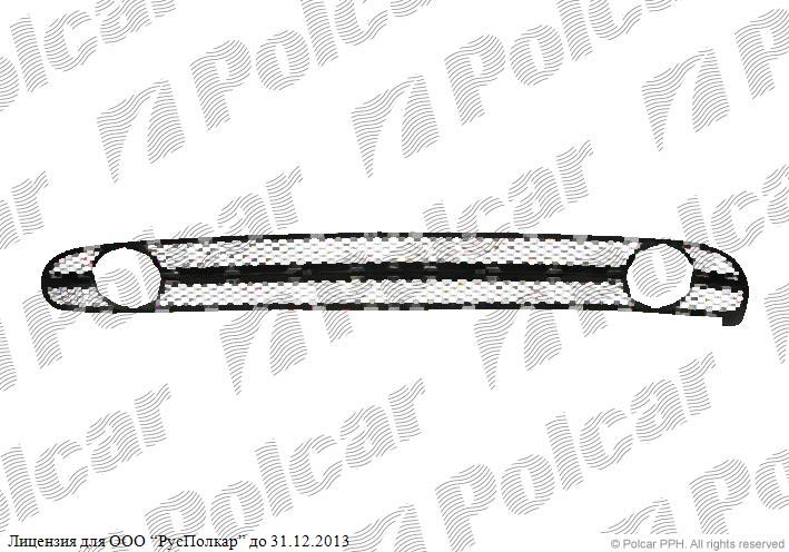 VW BEETLE (1C/9C/1Y) 01.98 - 05.05 :Решетка в бампере (чёрная, с отв под птф)- 1CO-807-681-C01C
