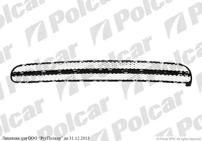 VW BEETLE (1C/9C/1Y) 01.98 - 05.05 :Решетка в бампере (чёрная, без отв под птф)- 1CO-807-681-B01C