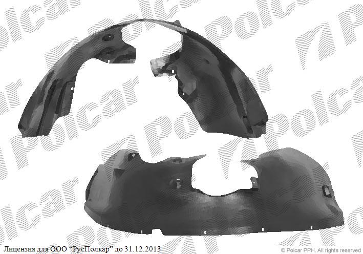 VW BEETLE (1C/9C/1Y) 01.98 - 05.05 :Подкрылок правый- 1C0809962E