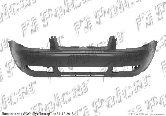 VW BORA (1J5/1JM) 10.98 - 11.05 :Бампер передний ( с накладкой, грунт.)- 1J5807217DGRU