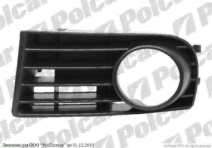 VW GOLF V (1K) 10.03 - 05.09 :Решетка в бампере левая (с отв.под птф)- 1K0853665B9B9
