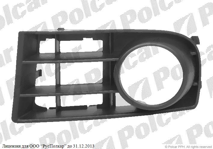 VW GOLF V (1K) 10.03 - 05.09 :Решетка в бампере левая (с отв.под птф)- 1K0853665C9B9