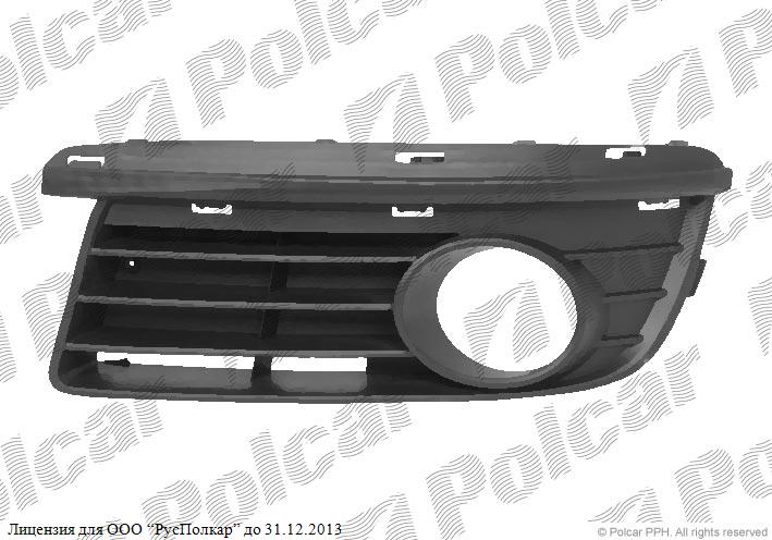 VW JETTA/GOLF KOMBI (1K5/1KM) 09.05 - 09.10 :Решетка в бампере правая ( с отв. под птф )- 1K0-853-666E9B9