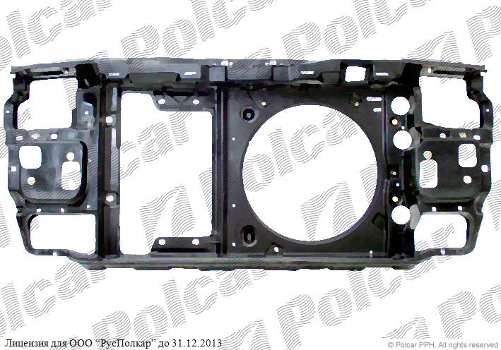 VW POLO (6N) HB 10.94 - 08.99 :Панель передняя (под 1 вентилятор, ширина рариатора 630 мм)- 6N0805594E