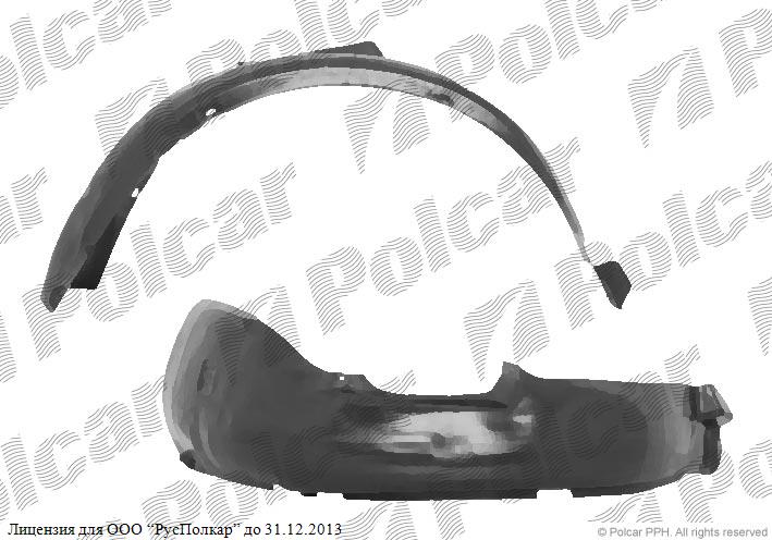 VW POLO (6N) HB 10.94 - 08.99 :Подкрылок левый- 6N0809961