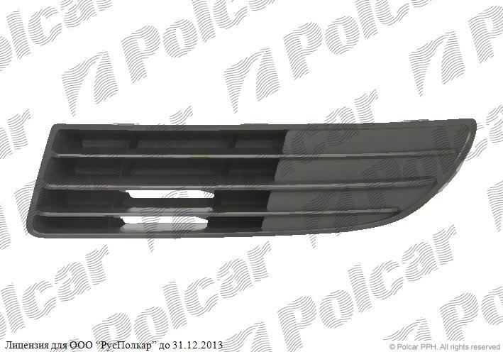 VW POLO (9N3) HB 04.05 - 08.09 :Решетка в бампере левая (без отв. под птф)- 6Q0853665D9B9