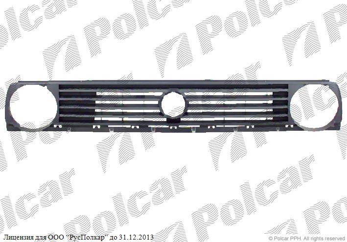 VW GOLF II (19E/1G) 83 - 92 :Решетка радиатора (чёрная, под 2 фары)- 191853653C