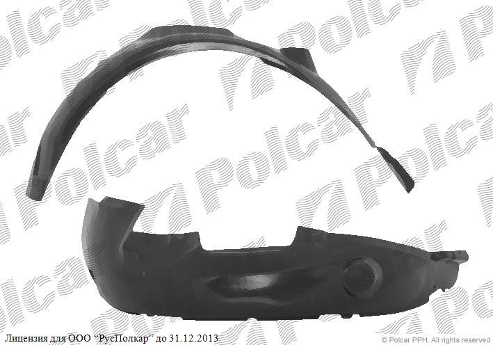 VW GOLF III (1H) (HB+комби+CABRIO) 08.91 - 04.99 :Подкрылок левый- 1H0809961A