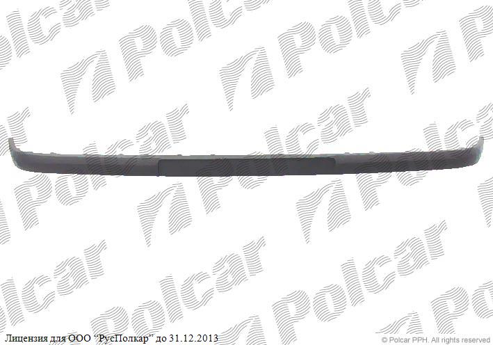 VW GOLF IV CABRIOLET (1EXO) 04.98 - 10.03 :Накладка бампера (чёрная, гладкая)- 1J0807719B41