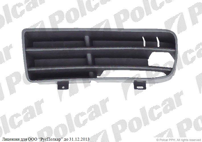 VW GOLF IV (1J) (HB+комби) 08.97 - 09.03 :Решетка в бампере левая (чёрная), RETOV - 1J0853665B