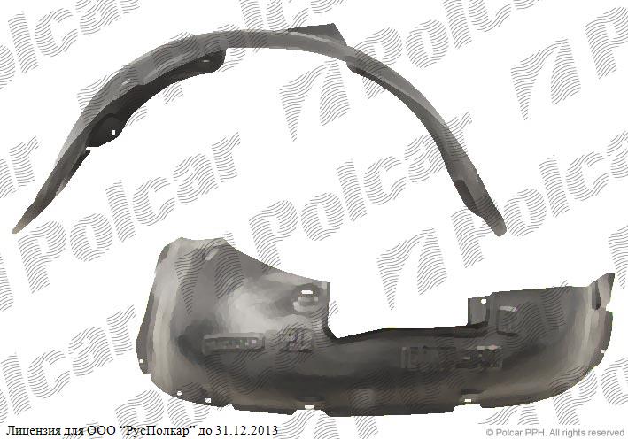 VW GOLF IV (1J) (HB+комби) 08.97 - 09.03 :Подкрылок левый- 1JM809957