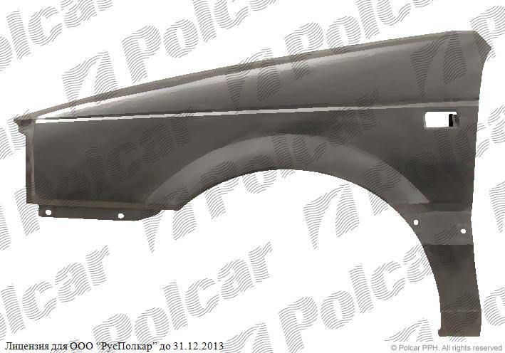 VW PASSAT SDN+KOMBI (B3 (35i)) 03.88 - 10.93 :Крыло переднее левое (с отв.под птф)- 357821021