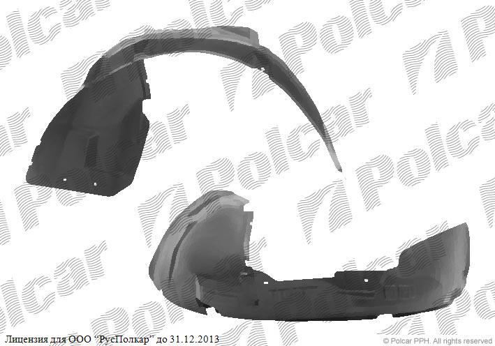 VW PASSAT SDN+KOMBI (B5 (3B)) 97 - 00 :Подкрылок левый- 3B0809961D01C