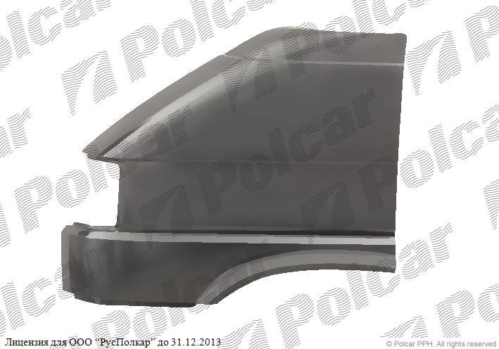 VW TRANSPORTER (T4)/CARAVELLE/MULTIVAN 07.90 - 03.03 :Крыло переднее левое (короткий перед), -08.96- 701821021