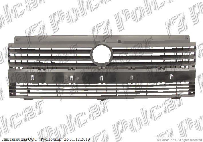 VW TRANSPORTER (T4)/CARAVELLE/MULTIVAN 07.90 - 03.03 :Решетка радиатора (под большой радиатор)- 701853653B01