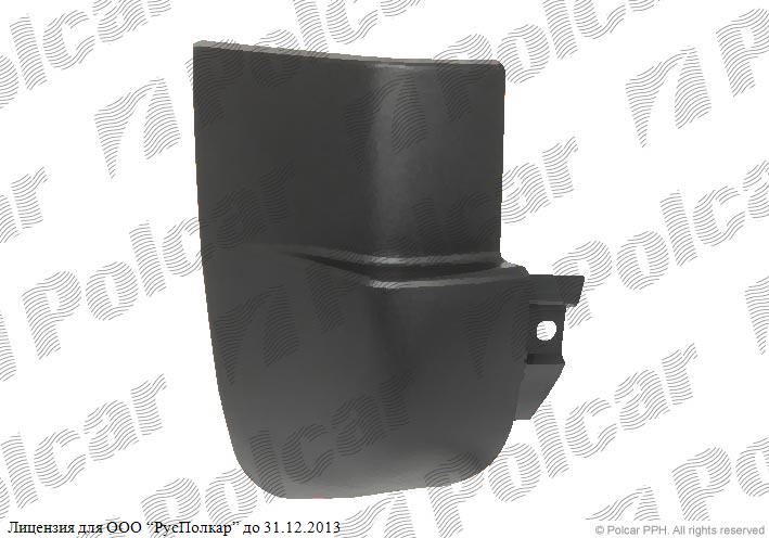 VW LT II 05.96 - 12.05 :Угол бампера левый (задний, чёрный), RETOV- 2D1807321